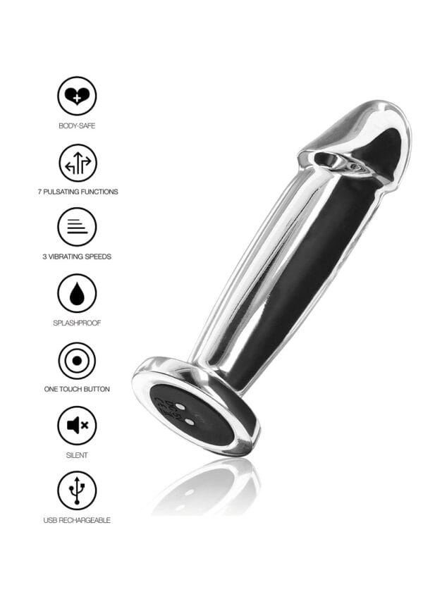 ToyJoy Buttocks Vibrating Metal Buttplug - Image 3