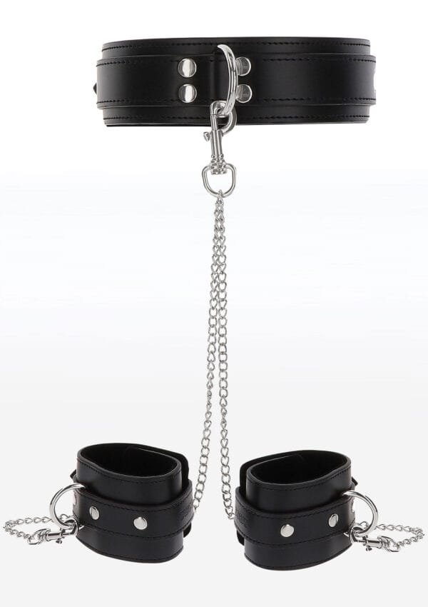 Taboom Bondage Essentials Heavy Collar and Wrist Cuffs - Image 6