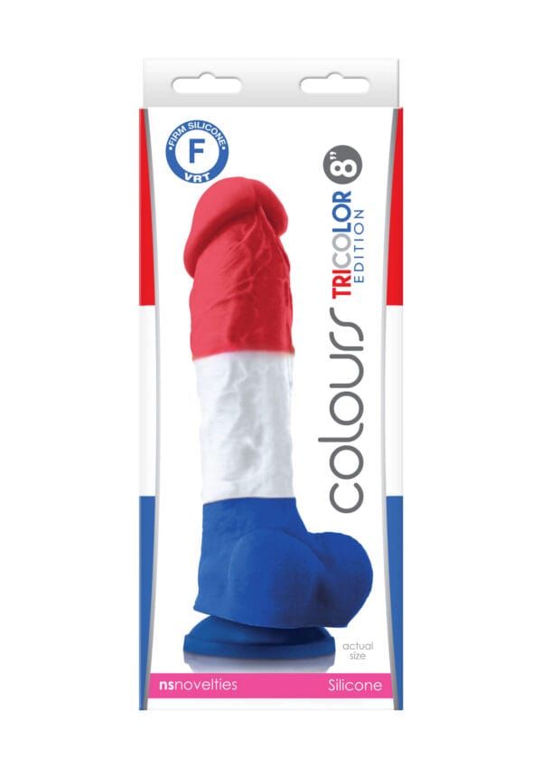 NS Novelties Tricolor Dildo 8' - Image 2