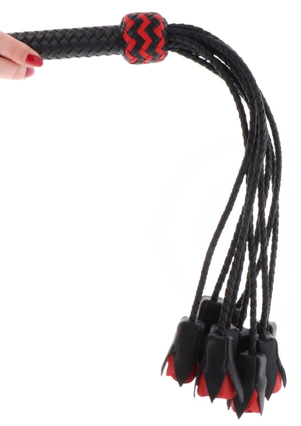 Hidden Desire Masters Real Leather Roses Whip - Image 5