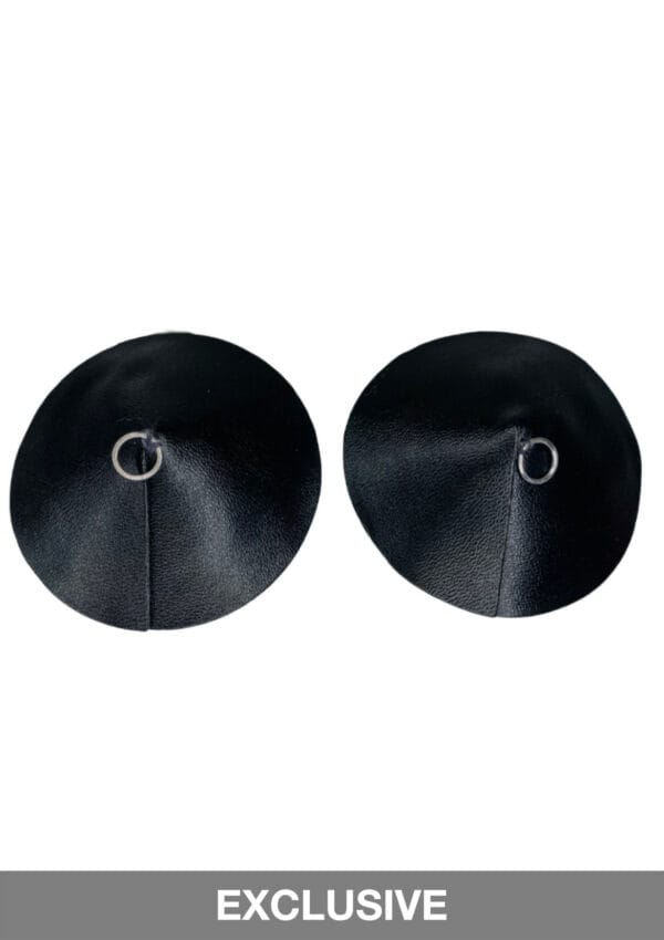 Kinky Diva PU Leather Nipple Covers Ring