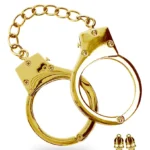 Gold Plated BDSM Handcuffs